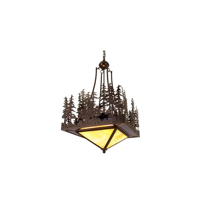 4 Light 28" Wide Abstract Pendant