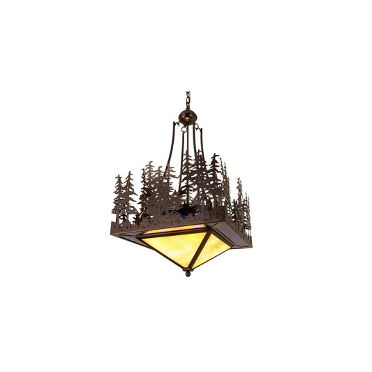4 Light 28" Wide Abstract Pendant