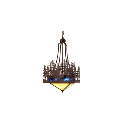 4 Light 28" Wide Abstract Pendant
