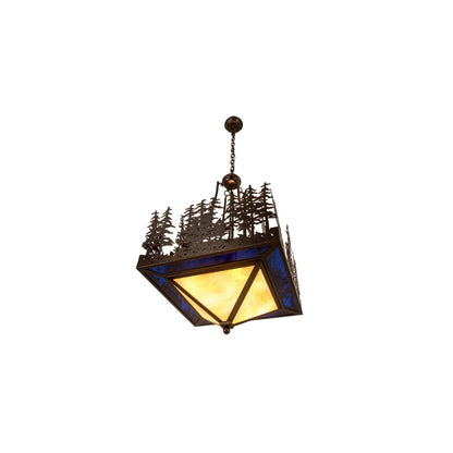 4 Light 28" Wide Abstract Pendant