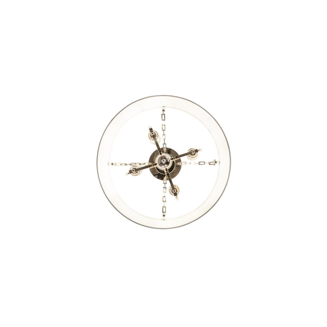 Cilindro 4 Light 24" Wide Semi-Flush Drum Ceiling Fixture - Polished Nickel Finish