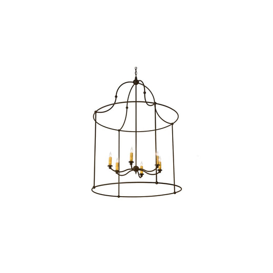 6 Light 42" Wide Taper Candle Pendant