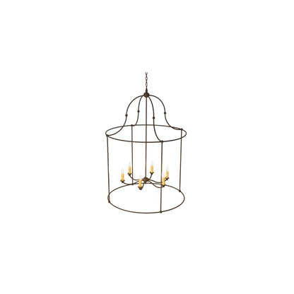 6 Light 42" Wide Taper Candle Pendant
