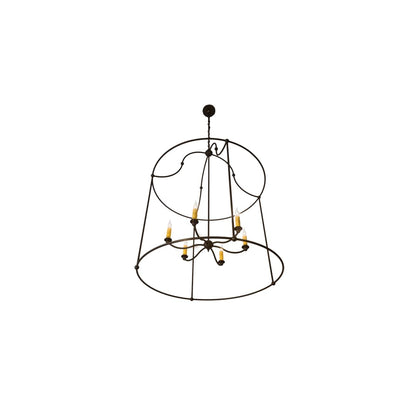 6 Light 42" Wide Taper Candle Pendant