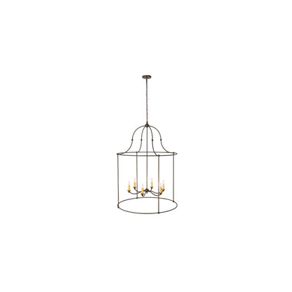 6 Light 42" Wide Taper Candle Pendant