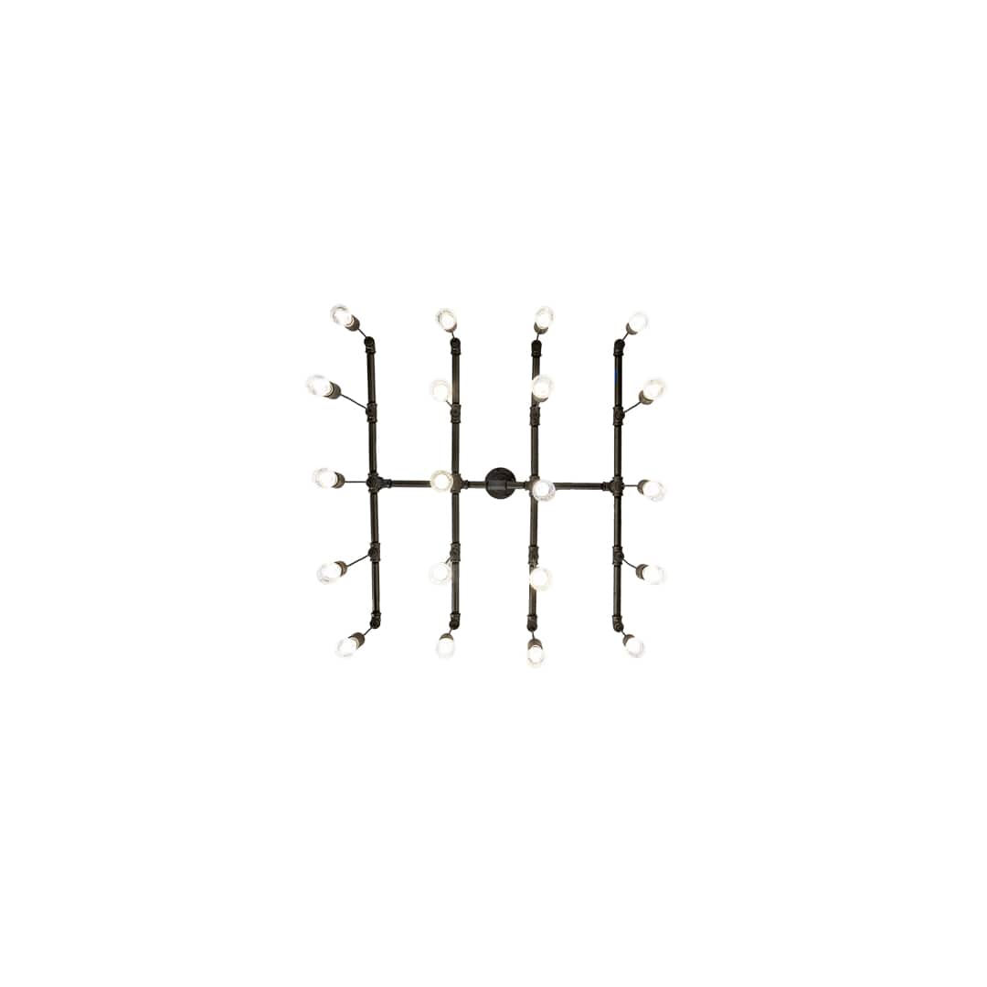 20 Light 51" Wide Abstract Linear Pendant