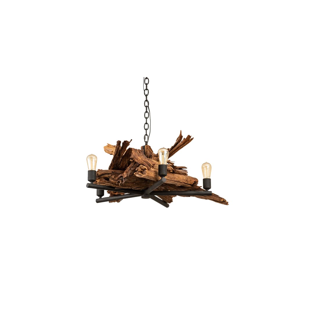 Driftwood 5 Light 35" Wide Abstract Chandelier