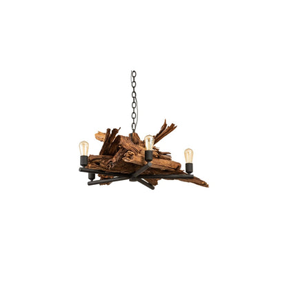 Driftwood 5 Light 35" Wide Abstract Chandelier