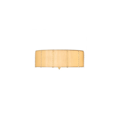 Cilindro Lujoso 8 Light 32" Wide Semi-Flush Drum Ceiling Fixture with Natural Wafer Silk Shade - Brass Finish