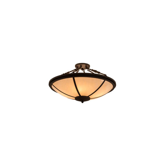 Commerce 4 Light 31" Wide Semi-Flush Bowl Ceiling Fixture - Oil Rubbed Bronze Finish