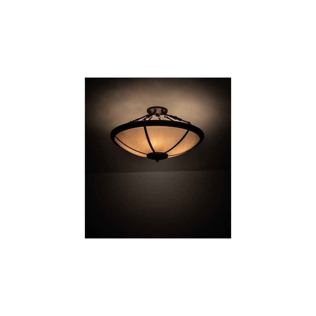 Commerce 4 Light 31" Wide Semi-Flush Bowl Ceiling Fixture - Oil Rubbed Bronze Finish