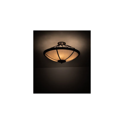Commerce 4 Light 31" Wide Semi-Flush Bowl Ceiling Fixture - Oil Rubbed Bronze Finish