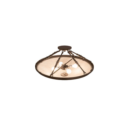 Commerce 4 Light 31" Wide Semi-Flush Bowl Ceiling Fixture - Oil Rubbed Bronze Finish