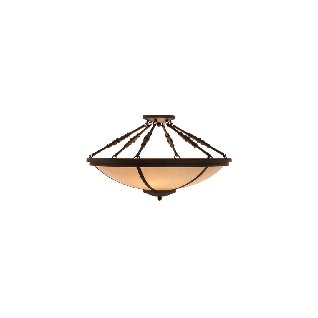 Commerce 4 Light 31" Wide Semi-Flush Bowl Ceiling Fixture - Oil Rubbed Bronze Finish