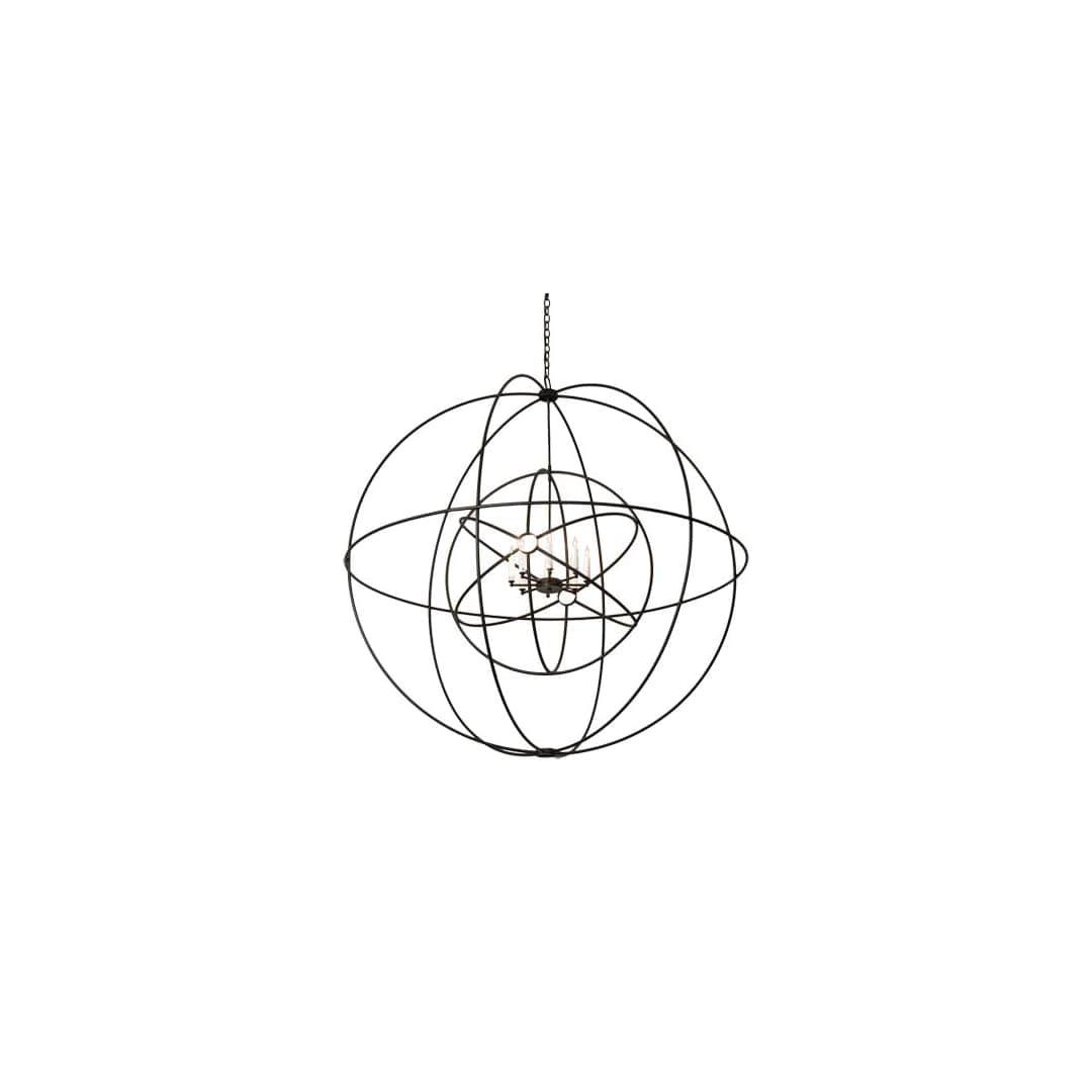 Atom Enerjisi 8 Light 60" Wide Taper Candle Globe Chandelier