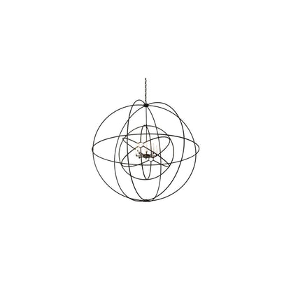 Atom Enerjisi 8 Light 60" Wide Taper Candle Globe Chandelier
