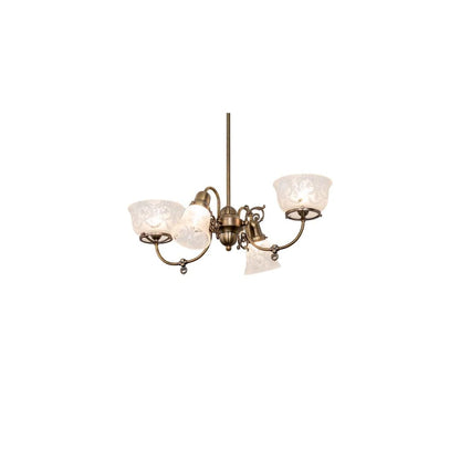Long Revival Gas and Electric 4 Light 21" Wide Chandelier