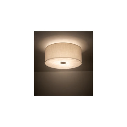 Cilindro 3 Light 30" Wide Semi-Flush Drum Ceiling Fixture - Nickel Finish