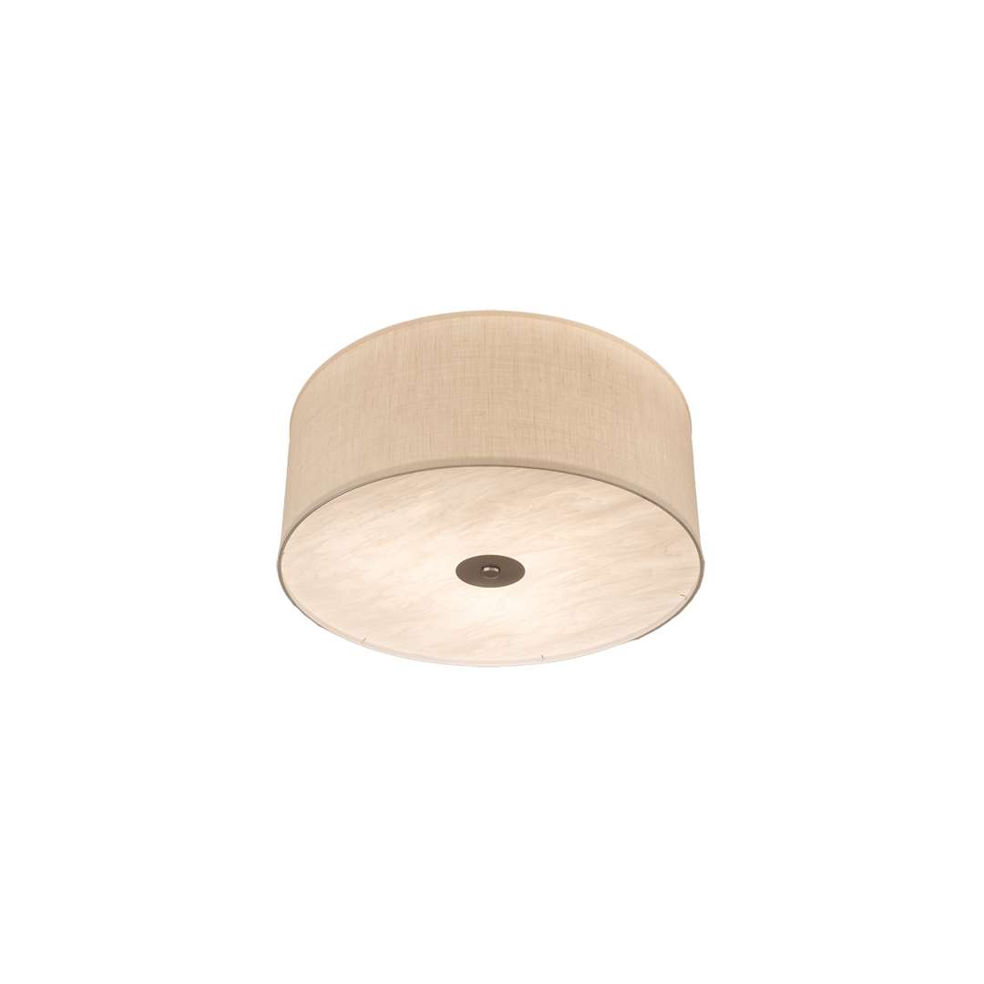 Cilindro 3 Light 30" Wide Semi-Flush Drum Ceiling Fixture - Nickel Finish
