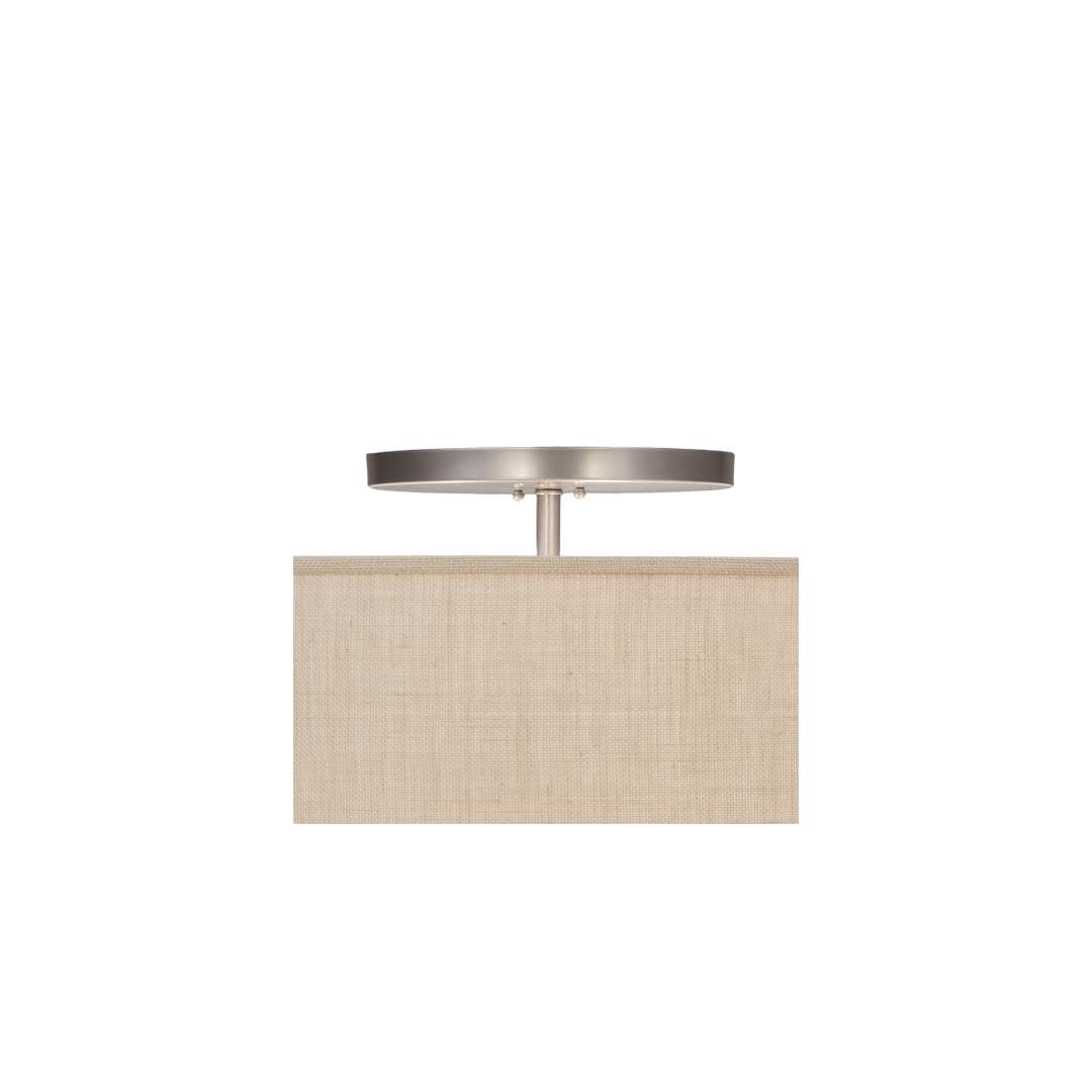 Cilindro 3 Light 30" Wide Semi-Flush Drum Ceiling Fixture - Nickel Finish