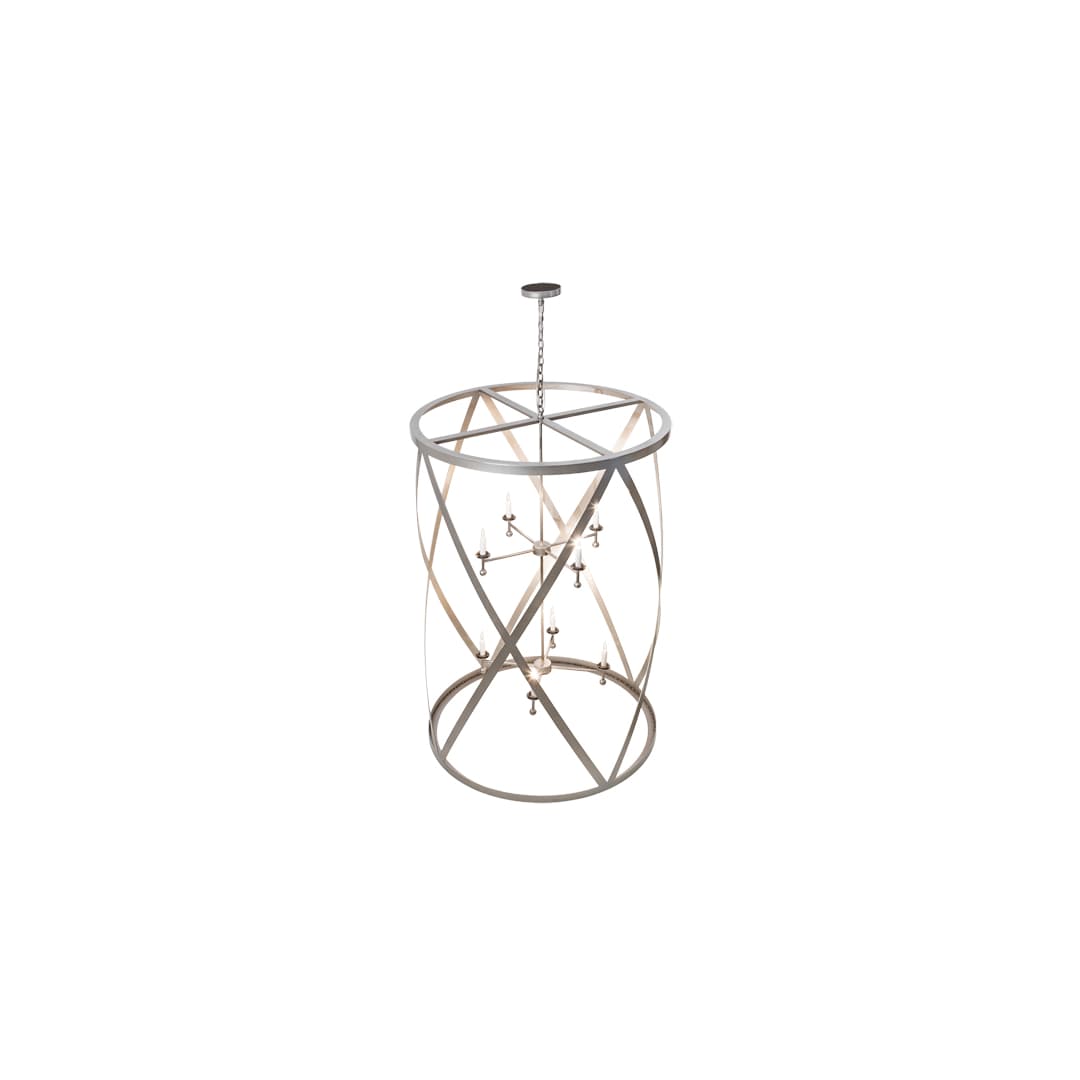 8 Light 42" Wide Taper Candle Pendant