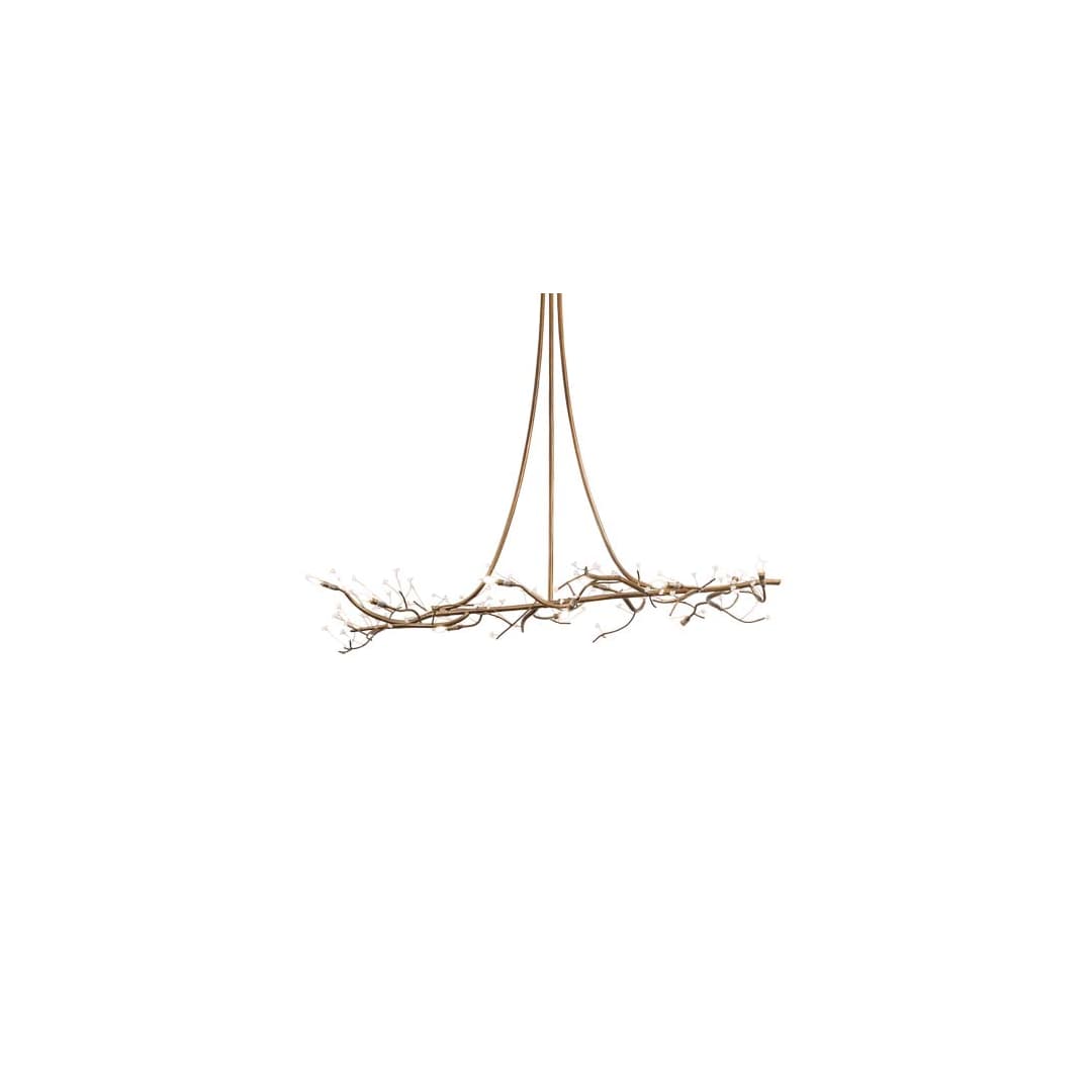 Long Winter Solstice 12 Light 42" Wide Taper Candle Linear Chandelier