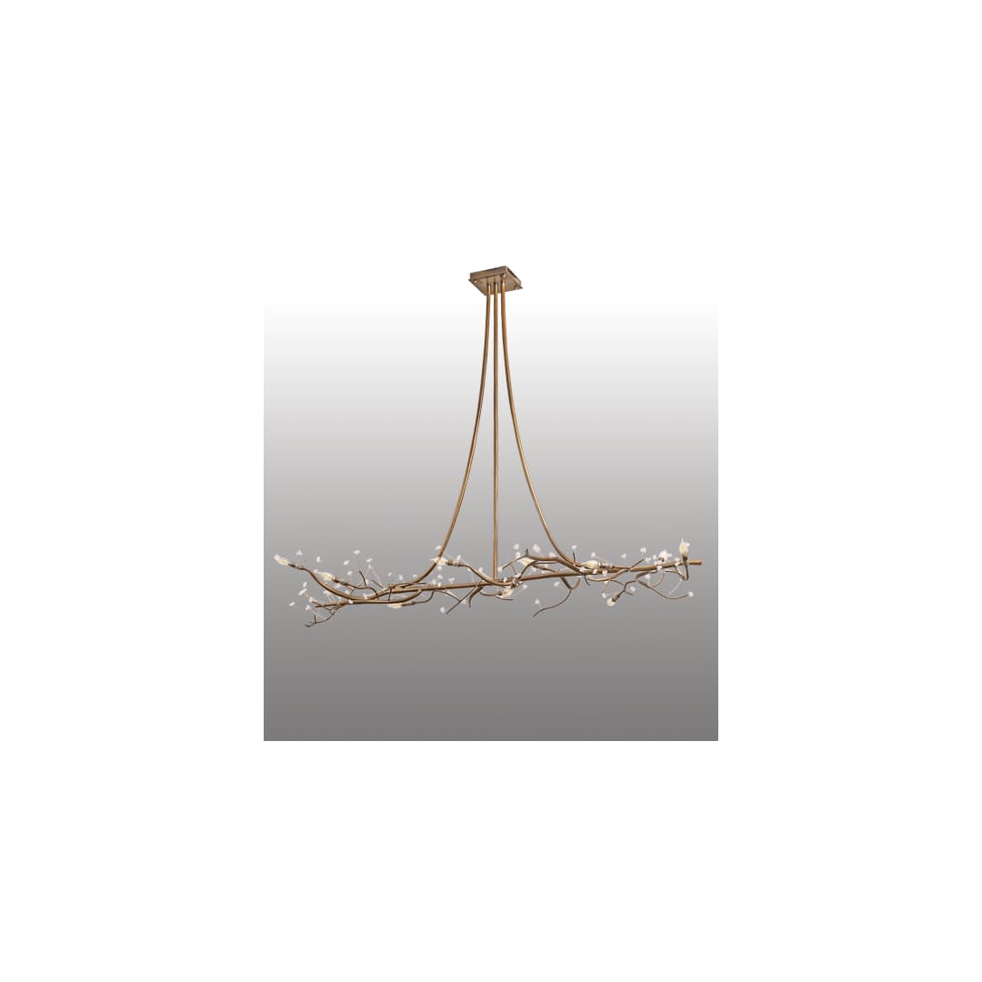 Long Winter Solstice 12 Light 42" Wide Taper Candle Linear Chandelier