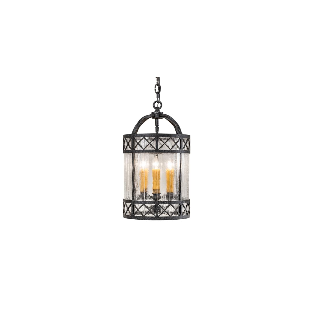 3 Light 12" Wide Taper Candle Pendant