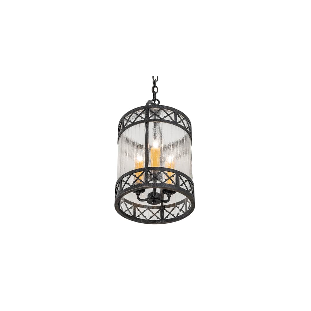 3 Light 12" Wide Taper Candle Pendant