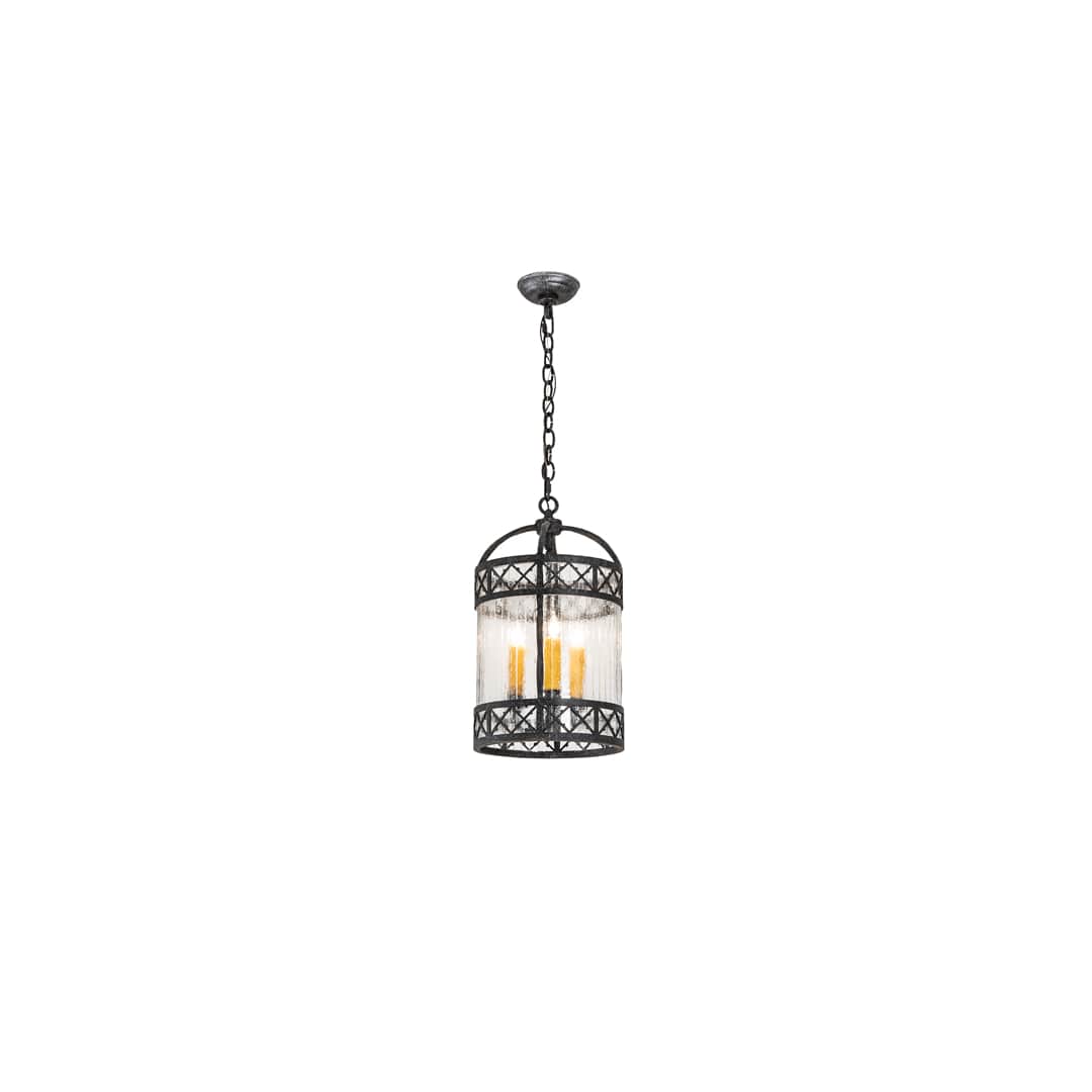3 Light 12" Wide Taper Candle Pendant
