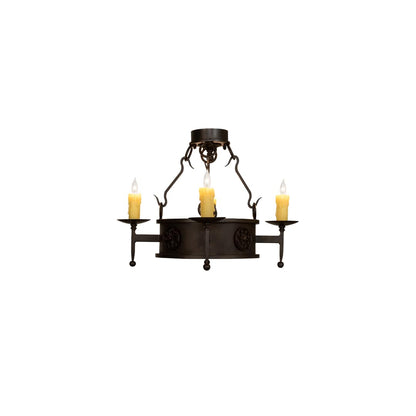 Lorenzo 4 Light 24" Wide Semi-Flush Ceiling Fixture