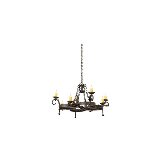 Andorra 8 Light 42" Wide Taper Candle Style Chandelier
