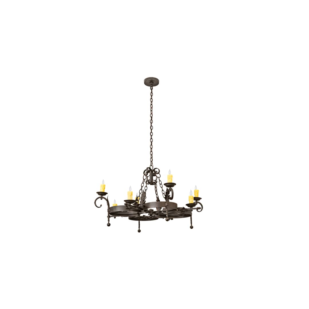 Andorra 8 Light 42" Wide Taper Candle Style Chandelier