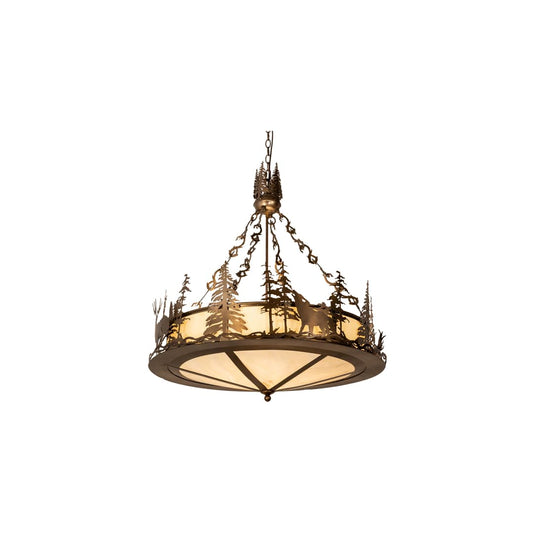4 Light 34" Wide Abstract Pendant