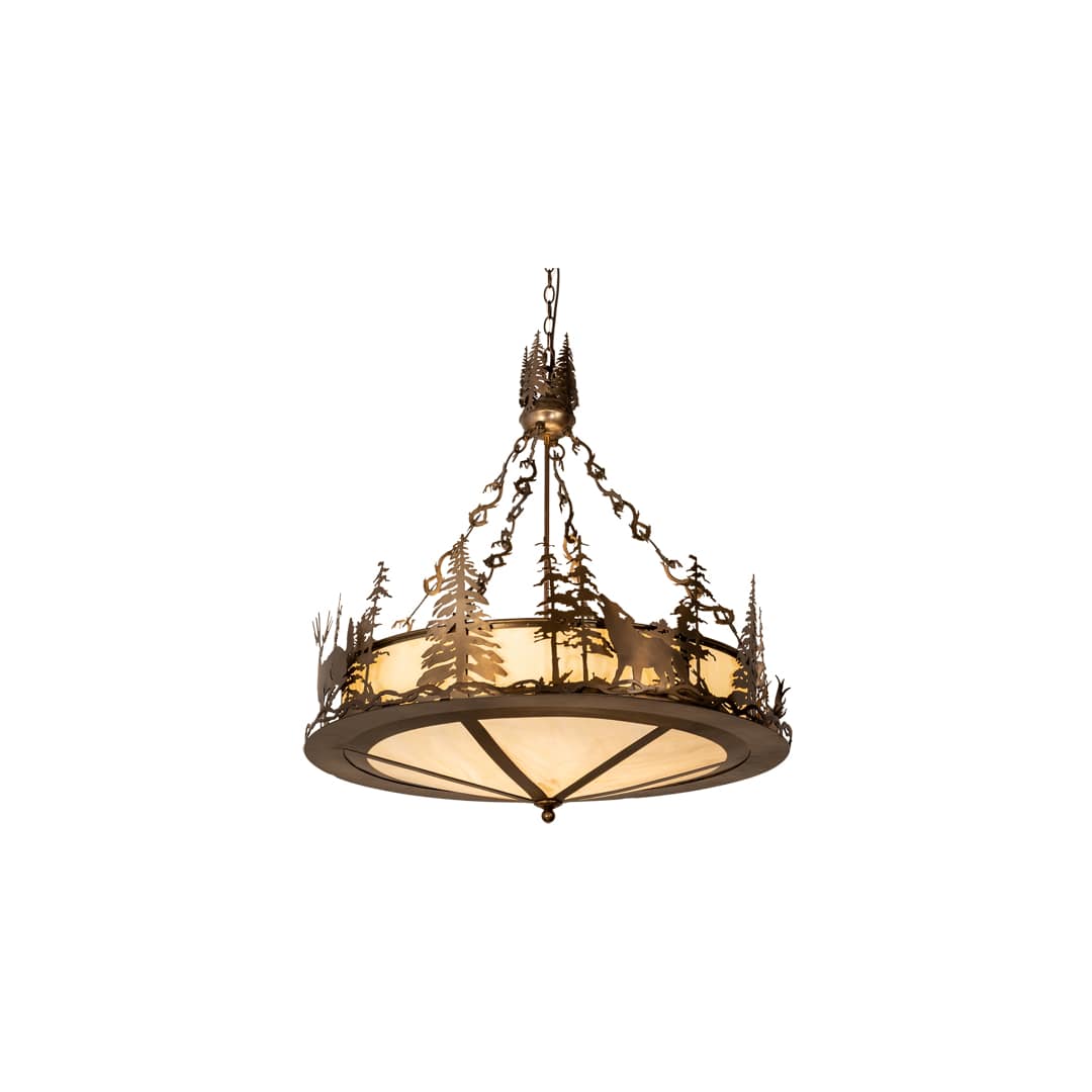 4 Light 34" Wide Abstract Pendant