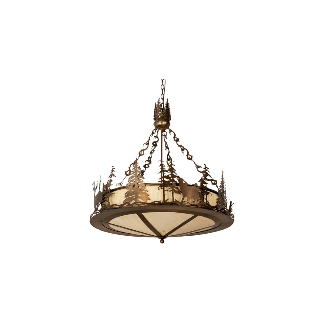 4 Light 34" Wide Abstract Pendant
