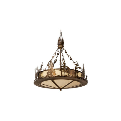 4 Light 34" Wide Abstract Pendant