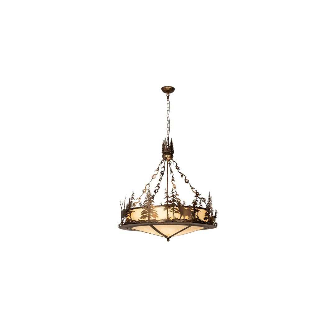 4 Light 34" Wide Abstract Pendant