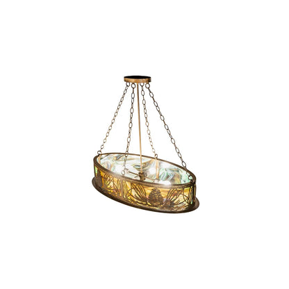 4 Light 36" Wide Abstract Linear Pendant