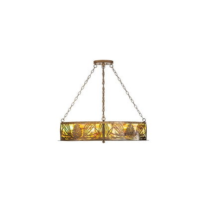 4 Light 36" Wide Abstract Linear Pendant