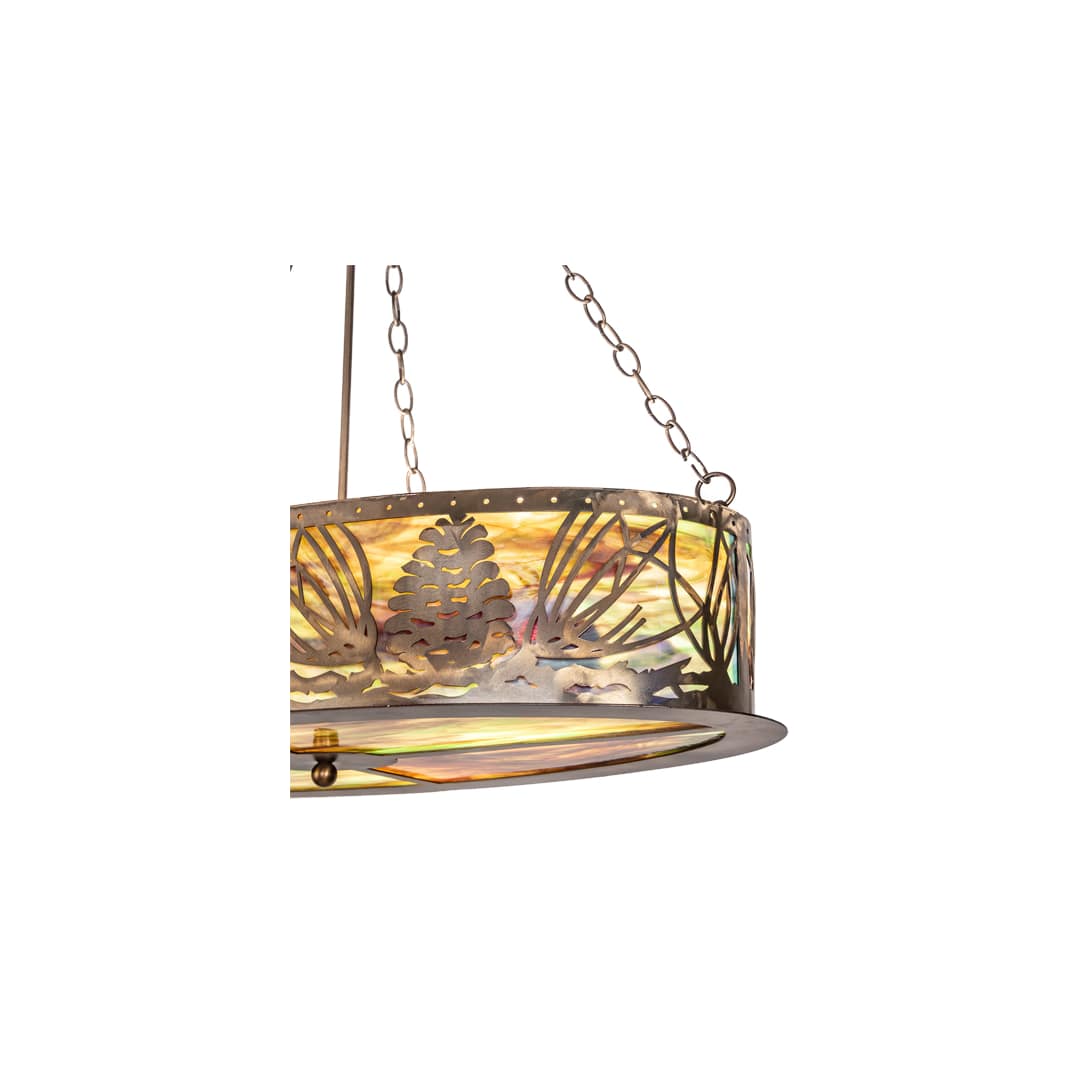 4 Light 36" Wide Abstract Linear Pendant