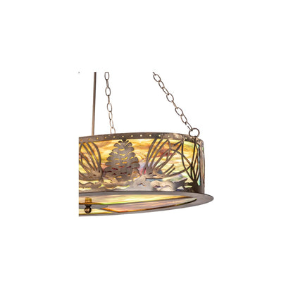 4 Light 36" Wide Abstract Linear Pendant