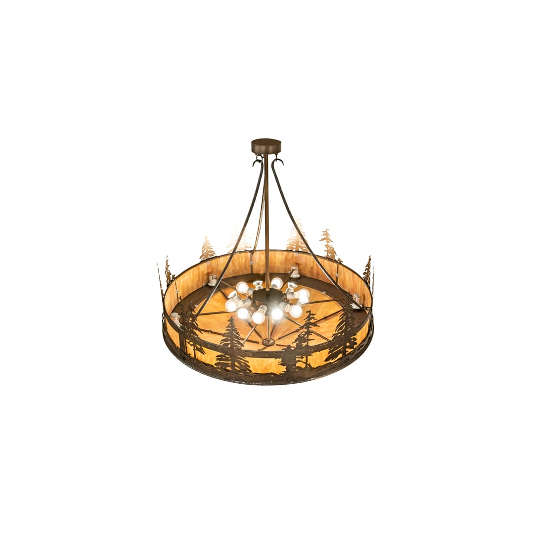 6 Light 41" Wide Abstract Pendant