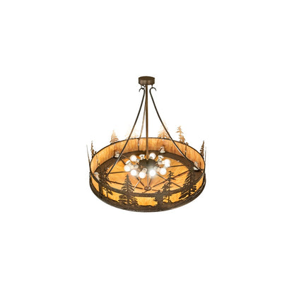 6 Light 41" Wide Abstract Pendant