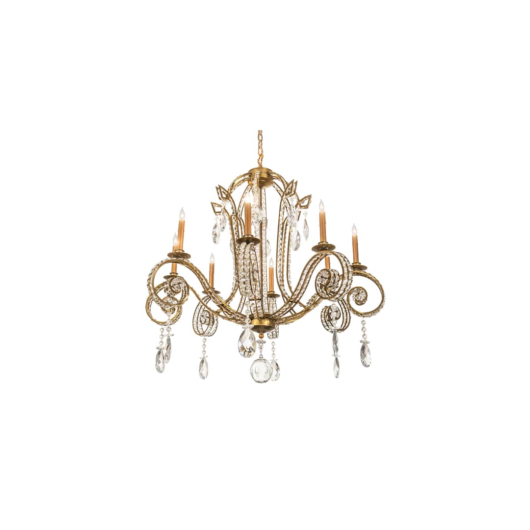 Lucerne 8 Light 40" Wide Crystal Candle Style Chandelier