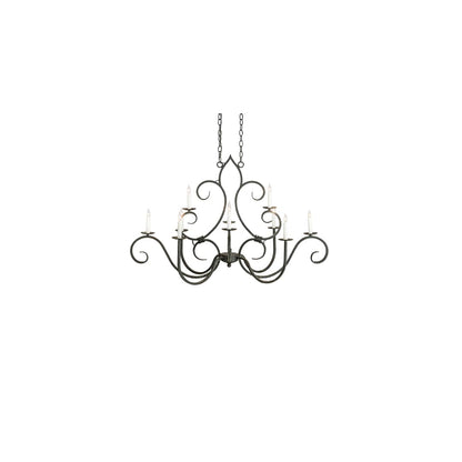 Long Clifton 10 Light 29" Wide Taper Candle Style Chandelier