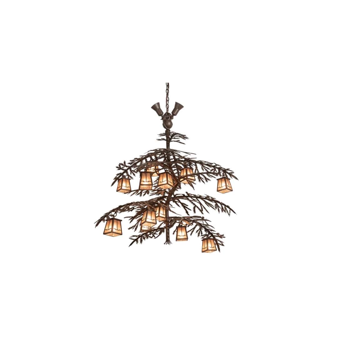 Long Pine Branch 12 Light 32" Wide Chandelier