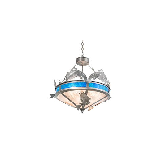 4 Light 27" Wide Abstract Pendant