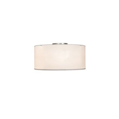 Cilindro 6 Light 36" Wide Semi-Flush Drum Ceiling Fixture - Nickel Finish