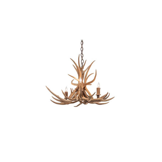 Antlers 4 Light 29" Wide Antler Candle Style Chandelier